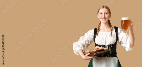 Happy Octoberfest waitress ...