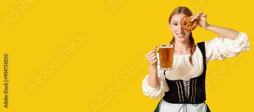 Happy Octoberfest waitress ...