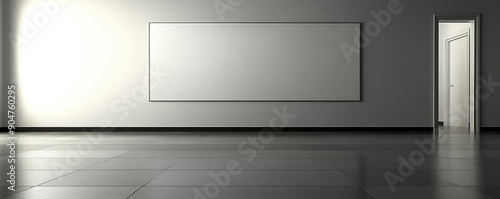 Wallpaper Mural A large white board is on the wall of a room. The room is empty and has a very clean and simple appearance Torontodigital.ca