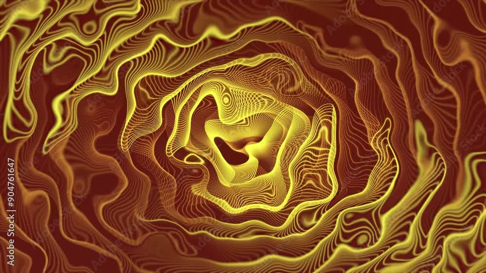 Diffusion reaction seamless pattern animated background Abstract linear design with biological shapes liquid shape animation