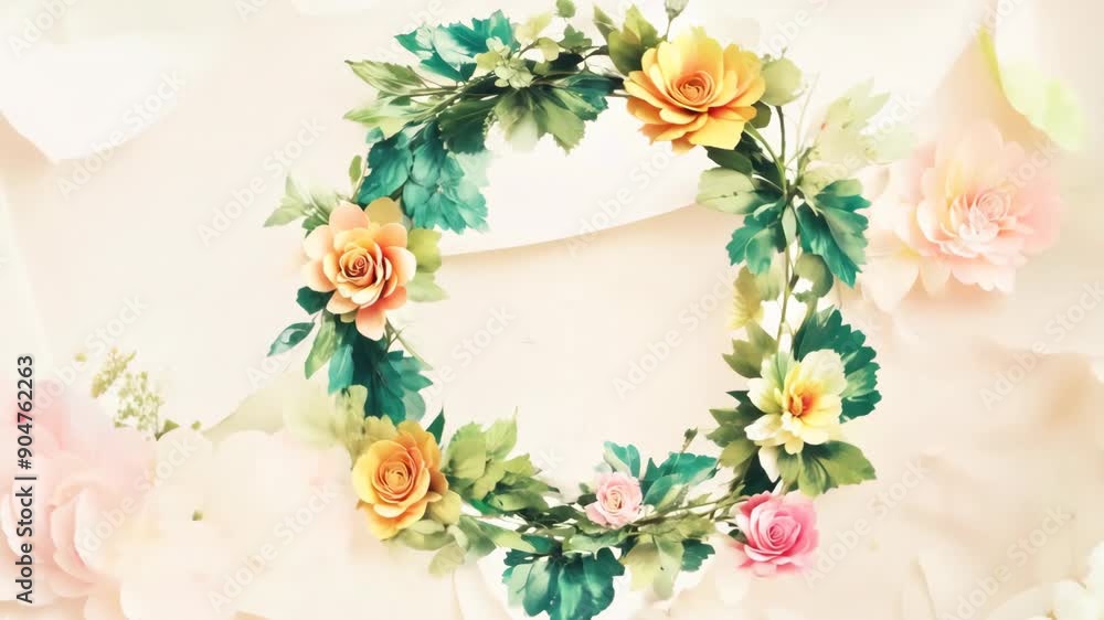 Paper Flower Wreath Paper Flower Wreath
