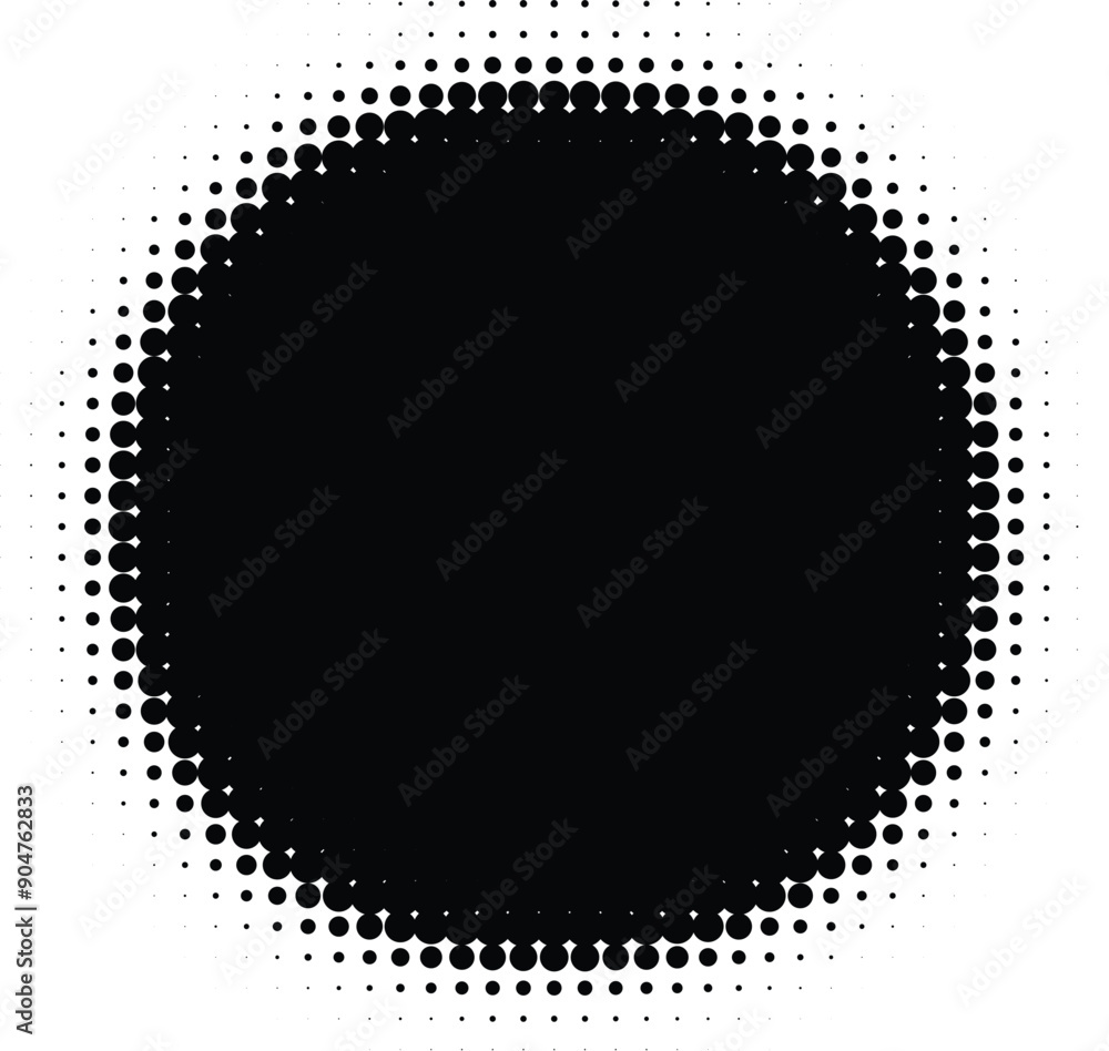 Abstract black halftone circle. Vector illustration Abstract black halftone circle. Vector illustration