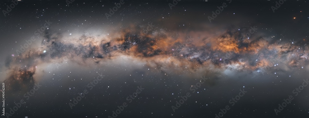 Majestic Milky Way Galaxy Panoramic View Majestic Milky Way Galaxy Panoramic View