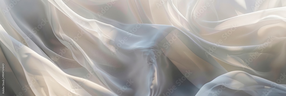 Elegant Wavy Silk Fabric Texture in Soft Light Elegant Wavy Silk Fabric Texture in Soft Light