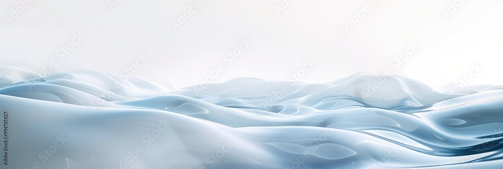 Elegant Blue Satiny Fabric Undulating Background Elegant Blue Satiny Fabric Undulating Background