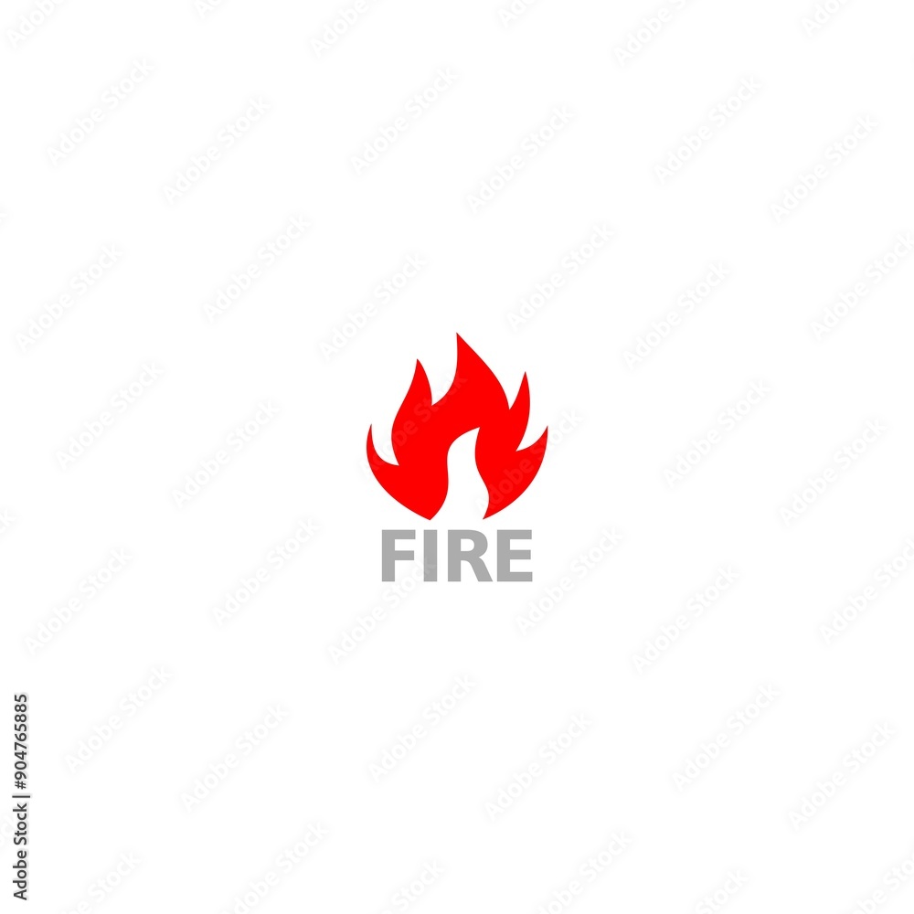 Fire icon isolated on white background Fire icon isolated on white background