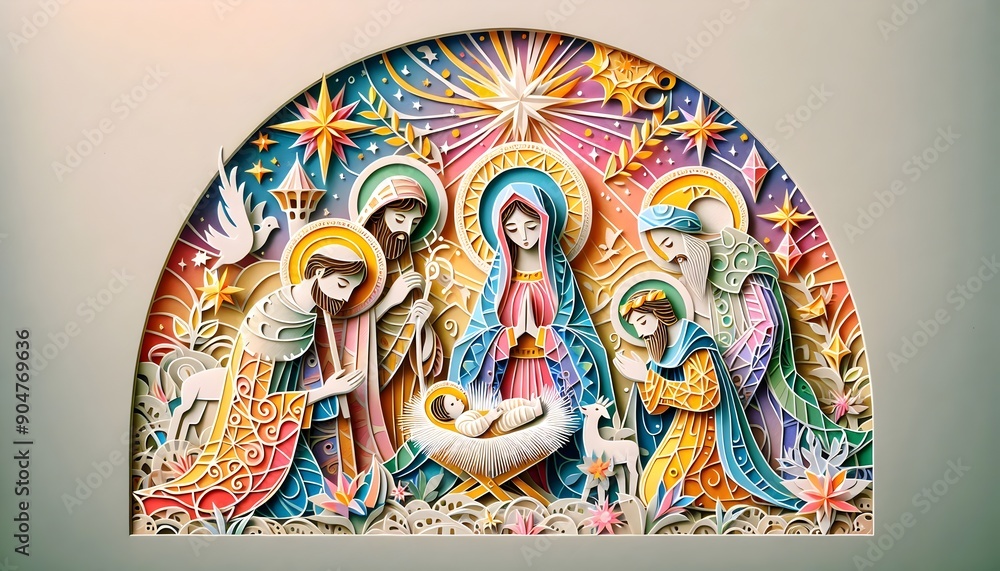 Obraz premium Pesebre Papercut