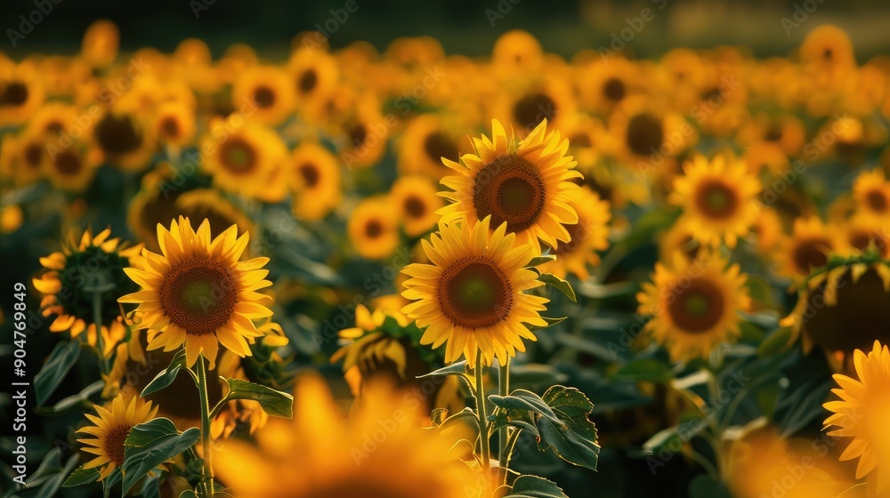 Vibrant Sunflower Field in Bloom Vibrant Sunflower Field in Bloom