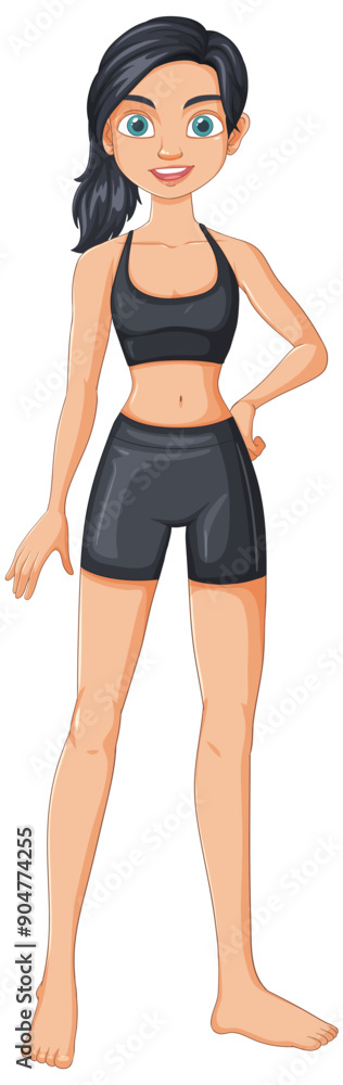 Fitness Enthusiast in Workout Attire Fitness Enthusiast in Workout Attire