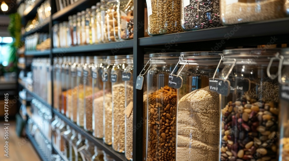 Imagine a well-organized bulk food section where shoppers bring reusable containers to stock up on grains, nuts, and dried fruits. Imagine a well-organized bulk food section where shoppers bring reusable containers to stock up on grains, nuts, and dried fruits.