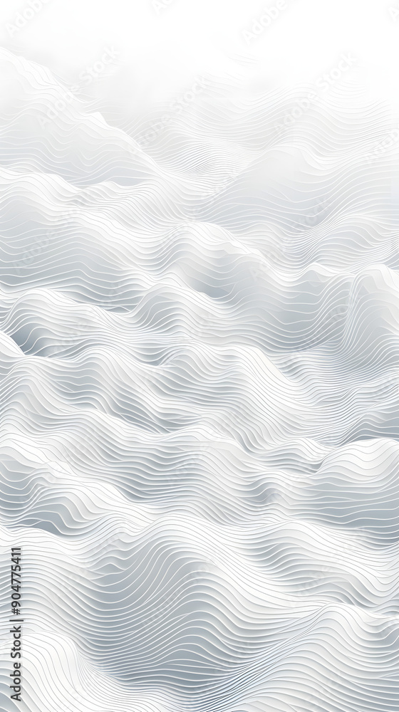 Fototapeta premium Digital minimalist linear mountain landscape poster wallpaper background