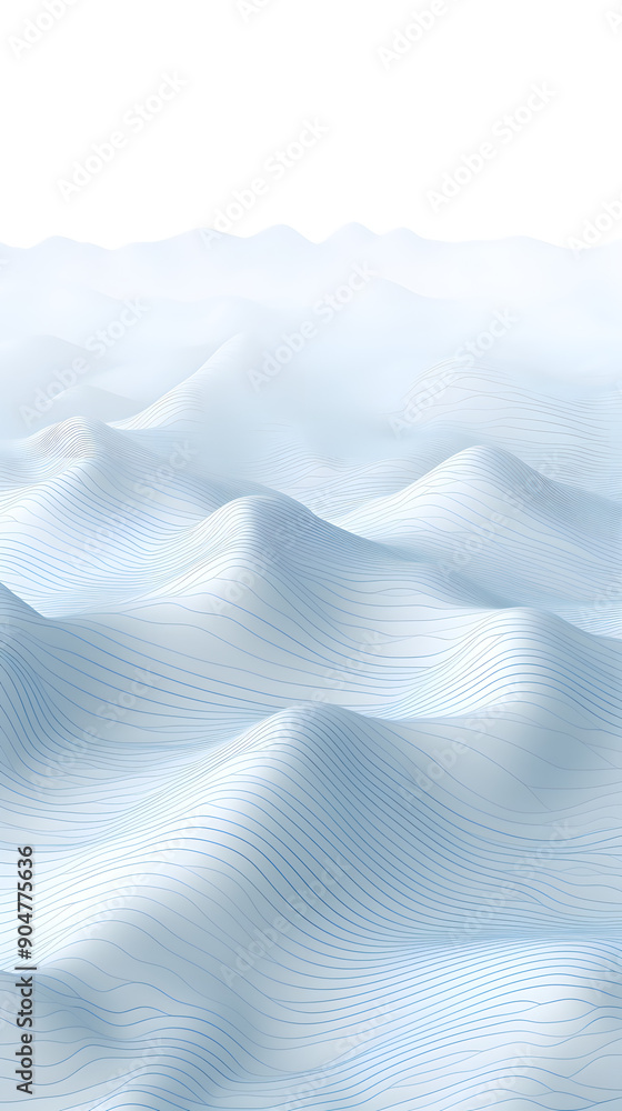Obraz premium Digital minimalist linear mountain landscape poster wallpaper background