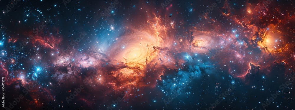 Deep Space Observatory: A powerful telescope positioned on a celestial body, gazing outwards at galaxies and nebulae, symbolizing the ongoing pursuit of cosmic knowledge. Deep Space Observatory: A powerful telescope positioned on a celestial body, gazing outwards at galaxies and nebulae, symbolizing the ongoing pursuit of cosmic knowledge.