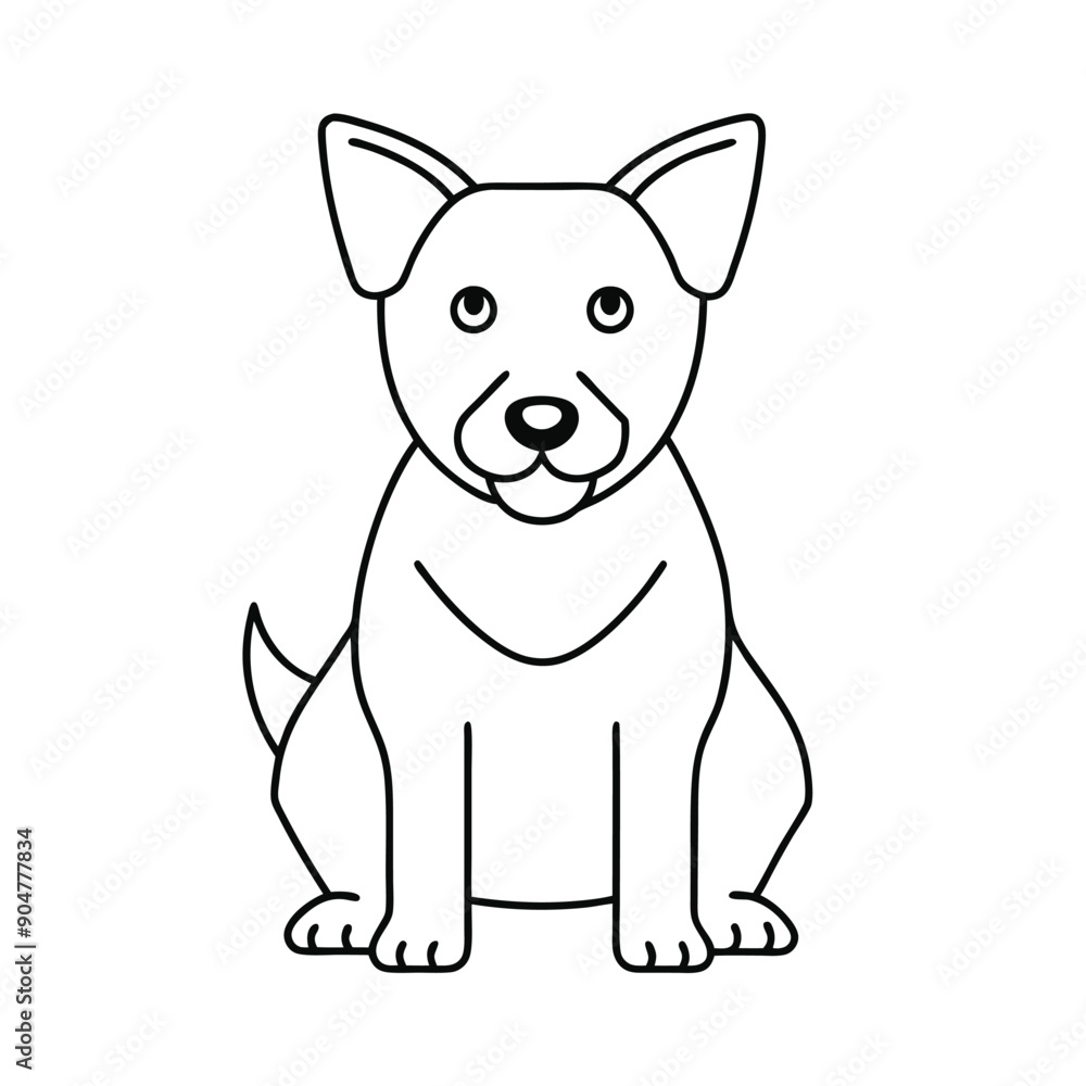 Continuous Dog outline vector art, perfect for minimalistic and modern designs. Continuous Dog outline vector art, perfect for minimalistic and modern designs.