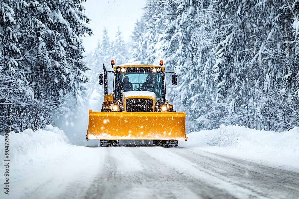 bulldozer on snow bulldozer on snow