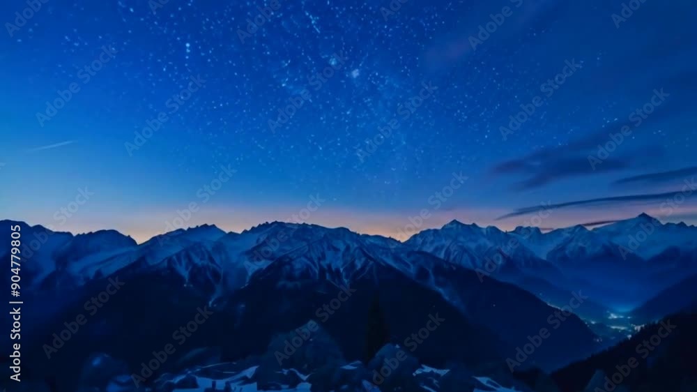 timelapse of mountains from daylight to starry night timelapse of mountains from daylight to starry night
