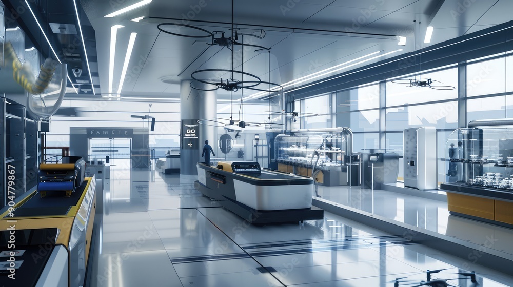 Advanced Modern Laboratory with Futuristic Design Advanced Modern Laboratory with Futuristic Design