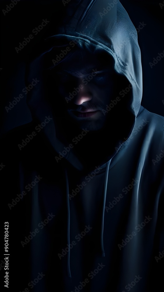 man in dark wearing a hoodie man in dark wearing a hoodie