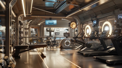 Ultra-Modern Futuristic Gym Interior Design