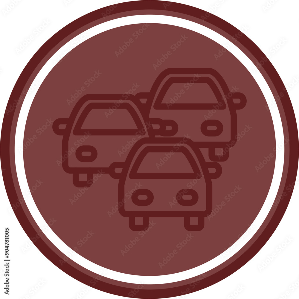 Vehicle Traffic Vector Line Double Circle Maroon Vehicle Traffic Vector Line Double Circle Maroon
