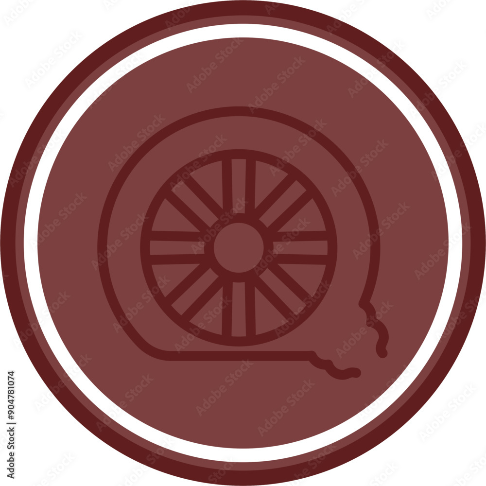 Wornout Tires Vector Line Double Circle Maroon Wornout Tires Vector Line Double Circle Maroon