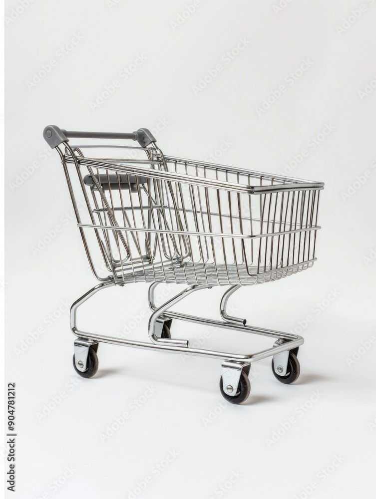 Silver Shopping Cart Silver Shopping Cart