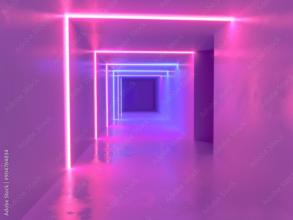 Pink and Blue Hallway Lights Pink and Blue Hallway Lights