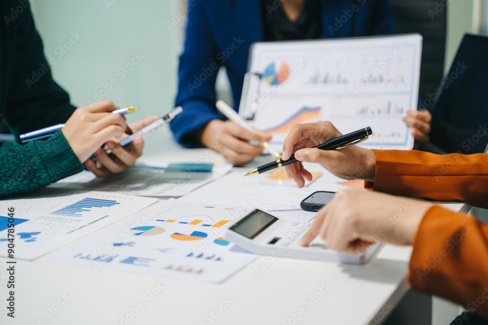 Business team meeting present.professional investor working with Finance managers task. Business team meeting present.professional investor working with Finance managers task.