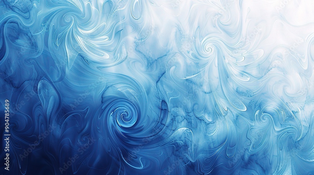 Abstract Blue Swirls: A mesmerizing and ethereal abstract background, featuring swirling blue and white hues that evoke a sense of calm and tranquility. Perfect for creating a serene and soothing atmo Abstract Blue Swirls: A mesmerizing and ethereal abstract background, featuring swirling blue and white hues that evoke a sense of calm and tranquility. Perfect for creating a serene and soothing atmo