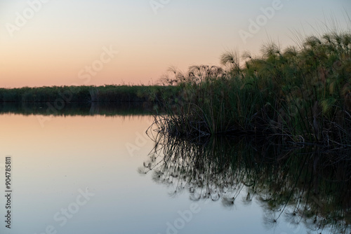 Okavango Delta, This delta in north-west Botswana comprises permanent marshlands and seasonally flooded plains. It is one of the very few major interior delta systems that do not flow into a sea.