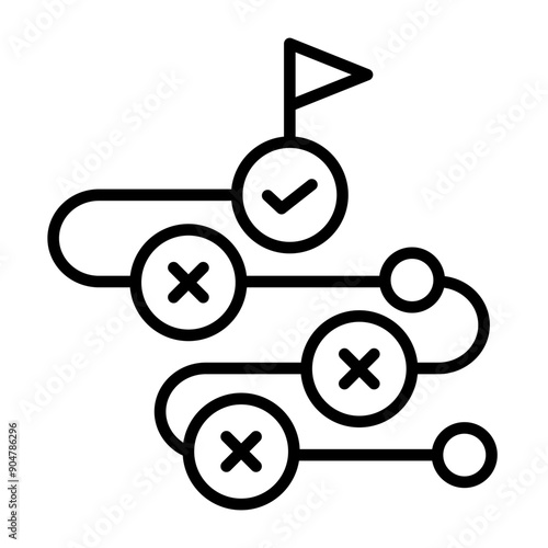 An icon representing the trial and error process.