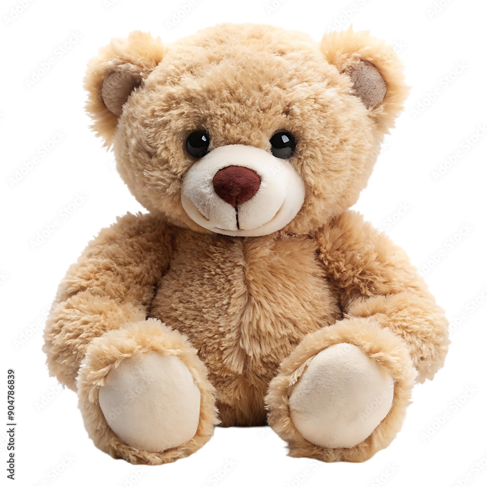 Obraz premium bear stuffed fluffy plushie on transparent background