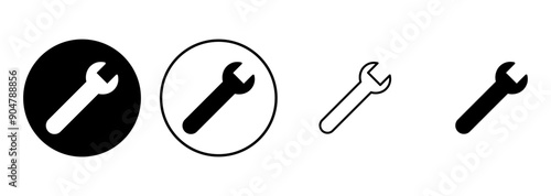 Wrench icon set. repair icon vector. tools icon vector