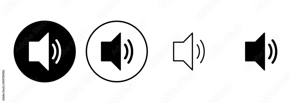 Speaker icon set. volume icon vector. loudspeaker icon vector. sound symbol