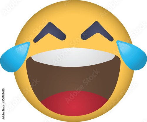 Emoji Design. laughing out loud face, emoticon illustration.