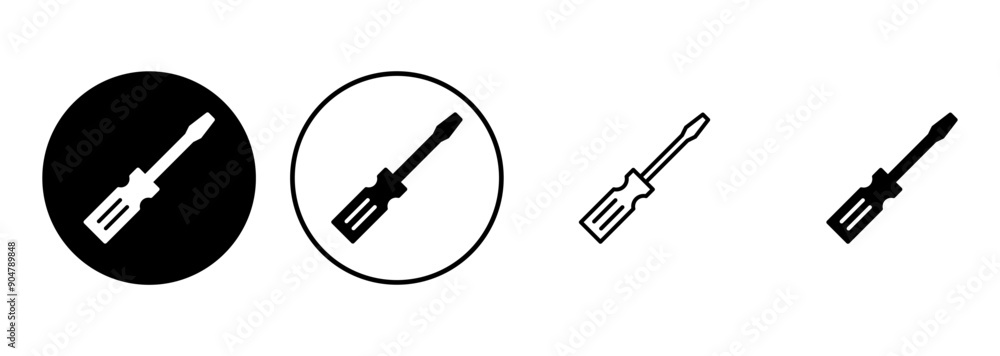 Screwdriver icon set. tools icon vector Screwdriver icon set. tools icon vector