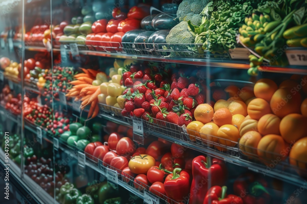 Produce section of a grocery store