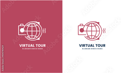 Virtual tour logo concept icon. Simple element illustration. virtual tour concept premium symbol design. photo