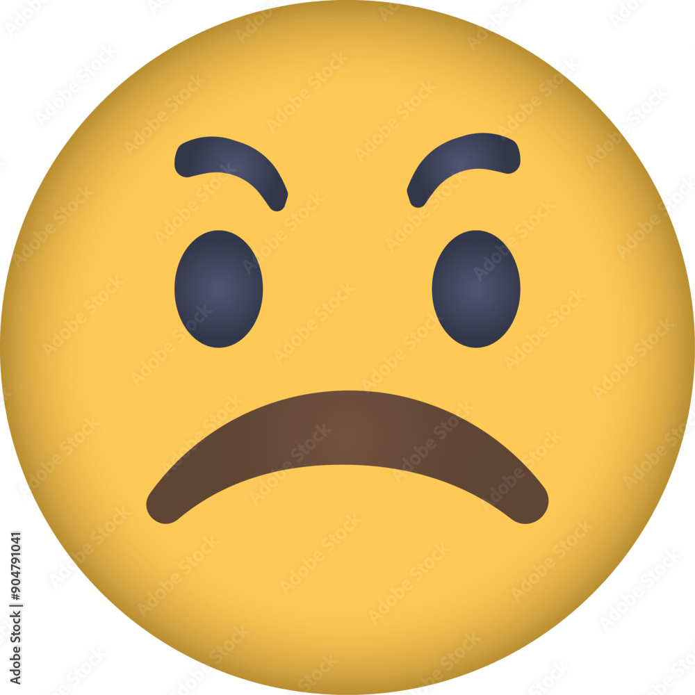 Fototapeta premium Emoji Design. Grim face, emoticon illustration.