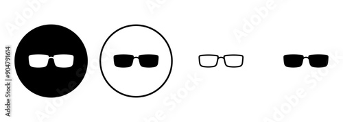 Glasses icon set. Glasses vector icon