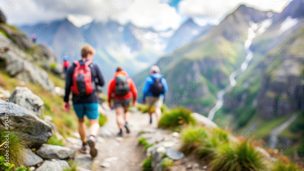 Mountain Trail Blur: A blurred mountain trail with hikers and scenic views, perfect for hiking and adventure themes.
Mountain Trail Blur: A blurred mountain trail with hikers and scenic views, perfect for hiking and adventure themes.