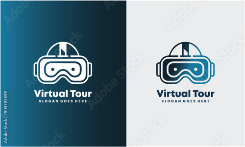 Virtual tour logo concept icon. Simple element illustration. virtual tour concept premium symbol design. photo