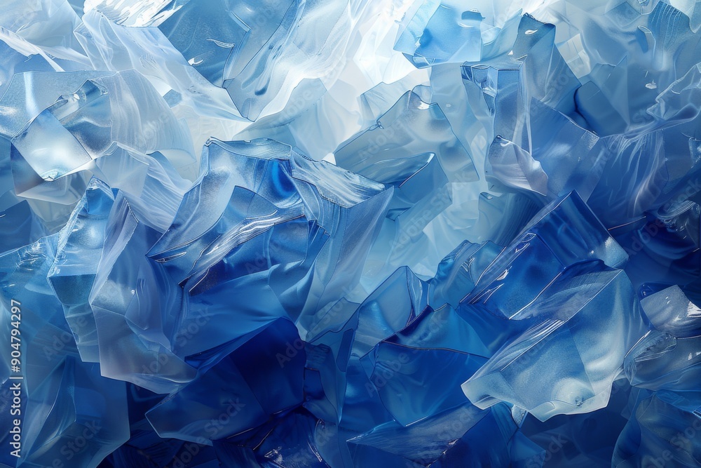 Obraz premium Abstract Blue Crystalline Formation