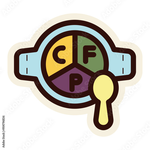macro nutrient food sticker