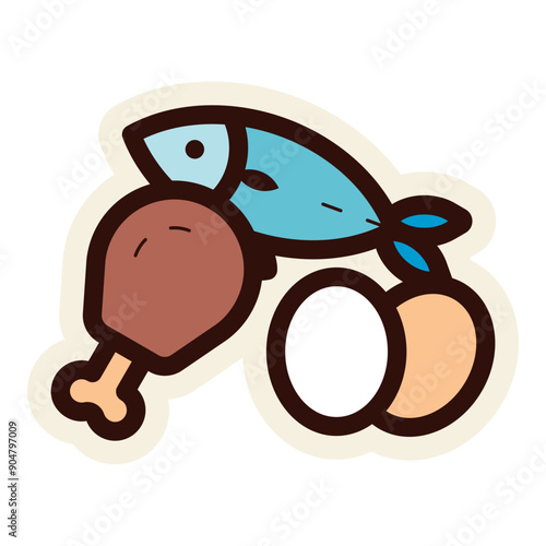 healthy protein foods sticker