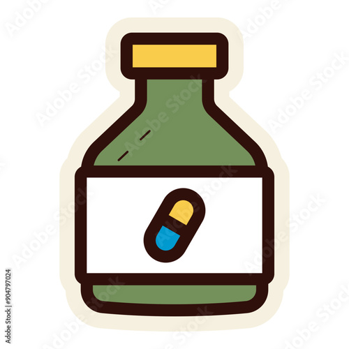 vitamin supplements bottle sticker