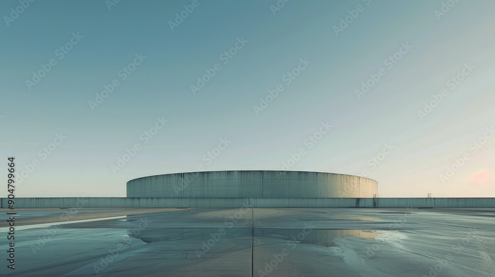 Obraz premium Vast tank under clear sky