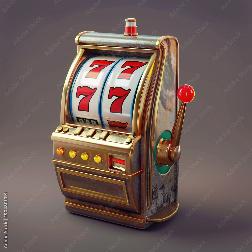 Basic slot machine, isolated Basic slot machine, isolated
