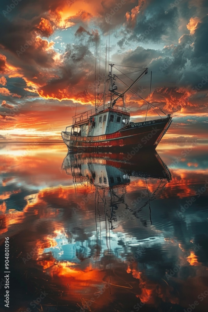 Fototapeta premium Boat on Water