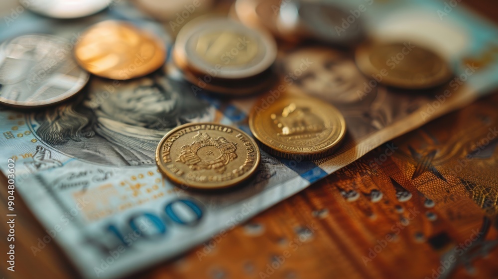 A close-up image of various international coins and banknotes, highlighting global finance, currency exchange, and monetary diversity. A close-up image of various international coins and banknotes, highlighting global finance, currency exchange, and monetary diversity.